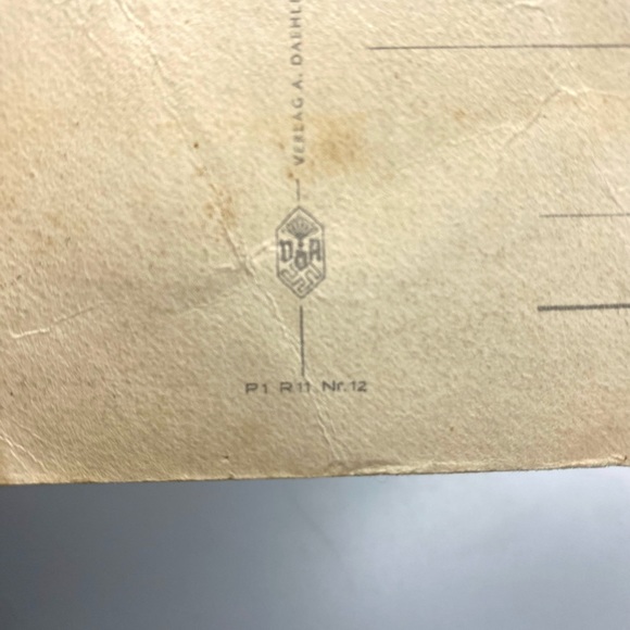 WW11 German postcard. Natzi emblem on back. Slightly damaged.Discounted price - Picture 5 of 6
